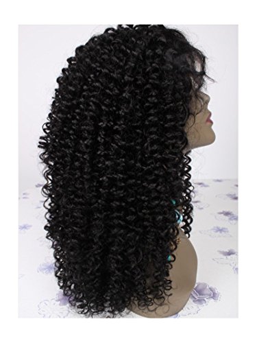 Perucas de cabelo humano preto de 8 Black Wigs Afro Wigs de renda cheia Camboja Virgem Remy Humano Human Human Colly Curly Color #1