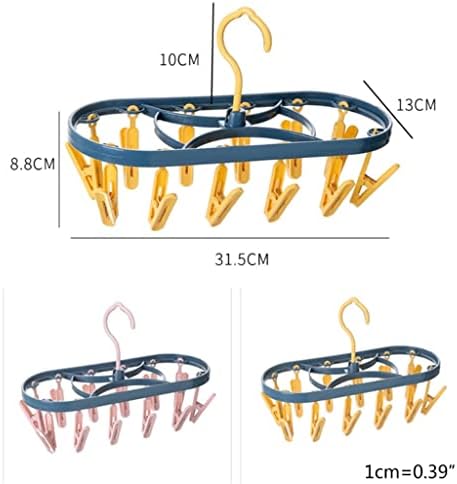 Zhyh 12 Roupa de roupas de roupas secador de roupas de secagem multifuncional Rack de calcinha de calcinha de calça de clipe