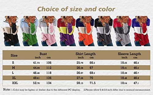 Moletom de colorido para mulheres zíper de manga comprida Tops soltos camisetas camisetas de corrida ativa