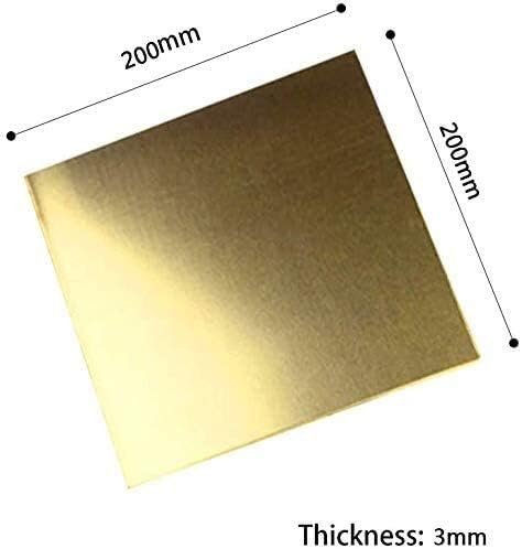 Folha de latão Huilun 99,9% Placa de alumínio de metal de cobre puro, espessura: placas de latão de 3 mm