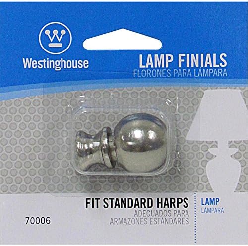 Iluminação Westinghouse 7000600 Níquel escovado Finial de lâmpada de bola de 1-1/2 polegada