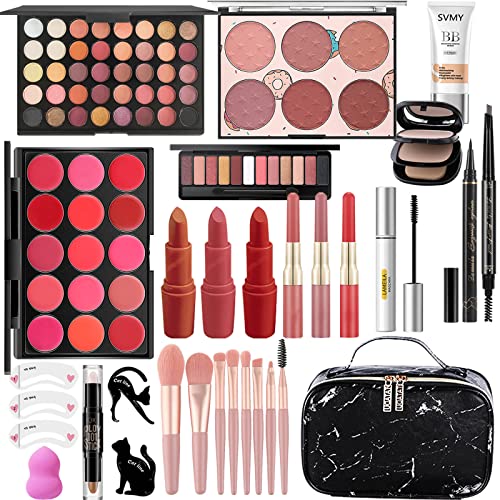 Miss Rose m All em um kit de maquiagem, kit de maquiagem para mulheres kit completo, conjunto de cosméticos femininos multiuso,