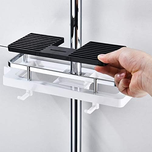 Upbeer Stove Storage Rack Organizador de banheiro Prateleiras de banheiro de shampoo Stand Stand Single Nível sem perfuração Haste de haste de haste da cabeça do chuveiro