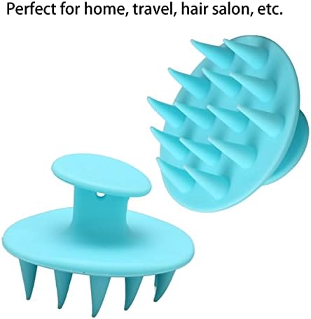 Passagem do couro cabeludo, remoção de caspa, pincel de shampoo ergonômico profissional azul para homens para o crescimento do cabelo