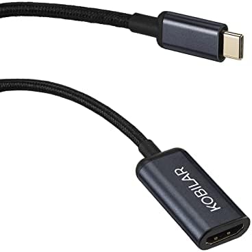Kobilar USB C a HDMI Adaptador 4K@60Hz, adaptador Tipo C a HDMI [Compatível com Thunderbolt 4/3] para o escritório em casa, compatível com laptop, MacBook Pro/Air, Galaxy, Dell XPS, iPad, Surface, Pixelbook e mais