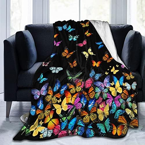 Cobertor de borboleta Linda borboleta arremesso de cobertor Ultra macio, aconchegante leve para sofá de sofá de cama 50 x40