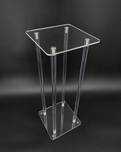 9 L x 9 W x 24 Alto Clear acrílico riser transparente Plexiglass Tabela de pedestal Exibir pódio glorificador riser stand peça central
