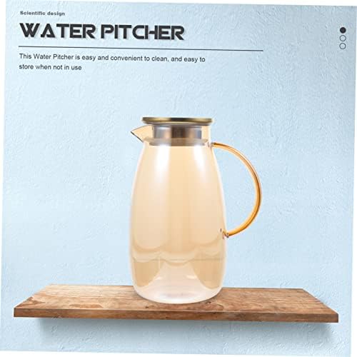 Yard Weth Water Bottle Fria Garrafa de Vidro de Vidro de Gabinete Nightstand Pitcher Water Jug Lemon Lemon Office Silica