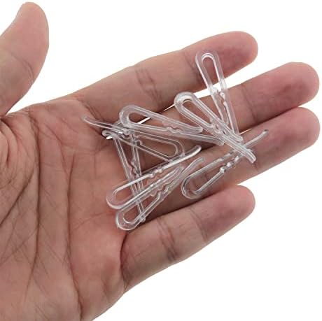 Clipe de camisa de plástico mtqy 300pcs u forma clara durável jacaré plástico clipes transparentes camisa fixando clipe de clipe prendedores
