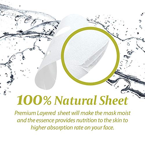 Máscara de folha por abacate hidratante BTS BTS - Hidratação profunda, rejuvenescimento para a natureza da pele irritada feita