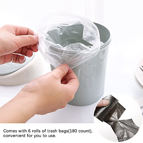 Sitake 3 PCs Plastic Mini Wastebasket lata de lixo com 180 sacos de lixo, lixo de lixo de desperdício de mesa com tampa