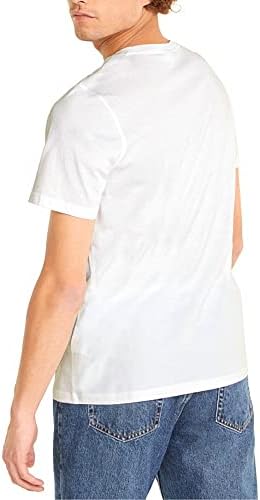 PUMA Mens Classics Interesse Crew Crew pescoço de manga curta Casual Tops casuais - Branco