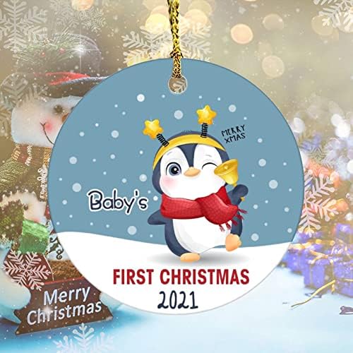 Primeiro Ornamento de Natal 2021 do bebê de Wengbeauty, Ornamento de bebê de Natal, para crianças menino bebê menina