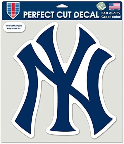 WinCraft MLB New York Yankees NY Decalque cortado de cor, 8 x8, cor da equipe