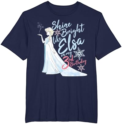 Disney congelado elsa brilha brilhante na minha camiseta de 3º aniversário