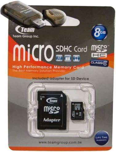 8 GB Turbo Classe 6 Card de memória microSDHC. A alta velocidade para o HTC Quickfire Smart Snap vem com um SD e adaptadores USB gratuitos. Garantia de vida