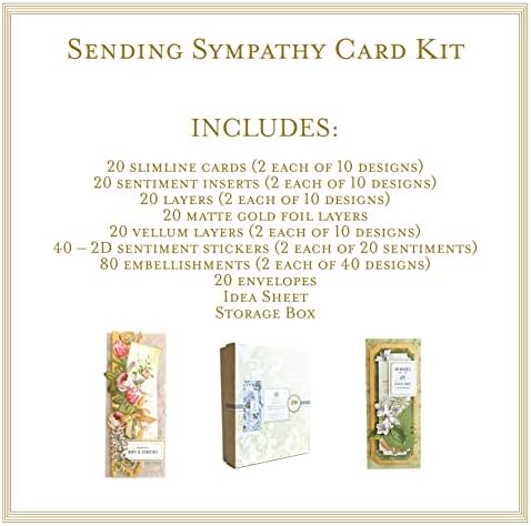 Anna Griffin enviando kit de cartões de simpatia - Card de cartão para DIY -Makes 20 cartões