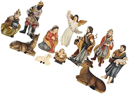 Ganazono 1 Definir ornamentos de natividade Presentes para Office Nativity Craft Desktop Gifts Natividade Figura Figura