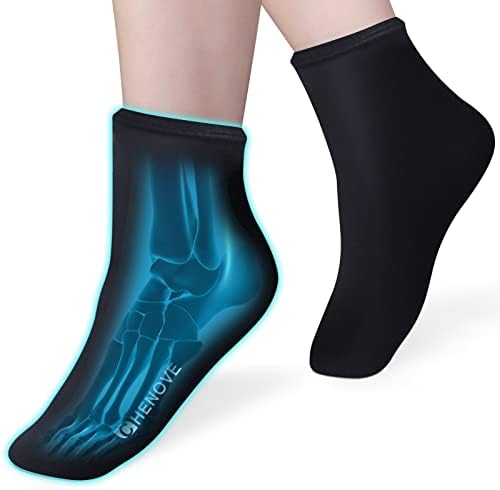 Chenove Foot Ankle Pack embrulha compressão de terapia a frio, pacote de gelo do calcanhar para tendinite de Aquiles, fascite plantar, pé de inchaço, tornozelos torcidos, alívio da dor, edema, artrite