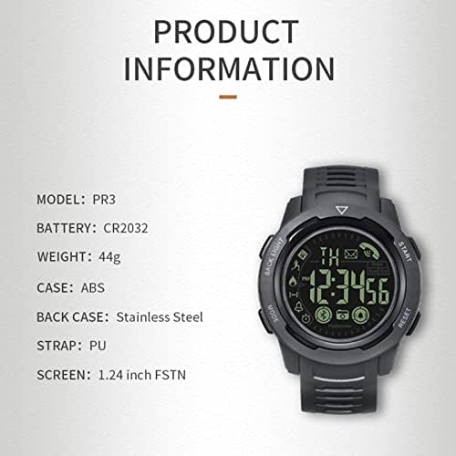 7#ZY PR3 Smart Watch Men Outdoor IP68 5ATM Smartwatch Smartwatch Running Cronógrafo Relógio para iOS para Andriod Phone
