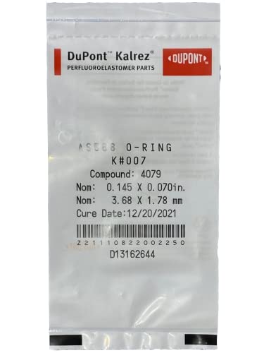 Componentes do Canyon-Dupont ™ Kalrez 4079-007 Perfluoroelastomer ffkm O-ring, tamanho AS568-007