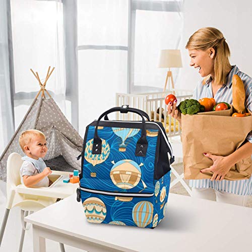 Aerostats Pattern fralper Sags Sacos de mochila mamãe saco de enfermagem para cuidados com o bebê