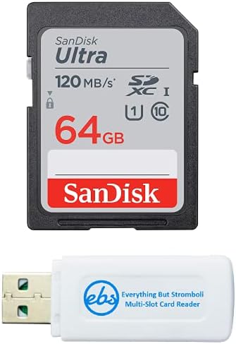 Sandisk 64GB SDXC SD Ultra Memory Card funciona com Fujifilm Finepix XP50, XP60, XP70, XP80, XP90 Pacote de câmera digital subaquática