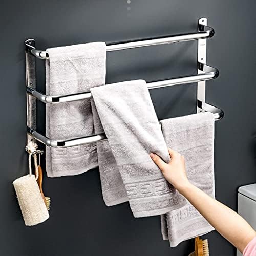 Omoons Towel Rack prateleira simples, toalha de banheiro de 3 camadas Rackng de parede de parede Montagem de toalhas de toalhas