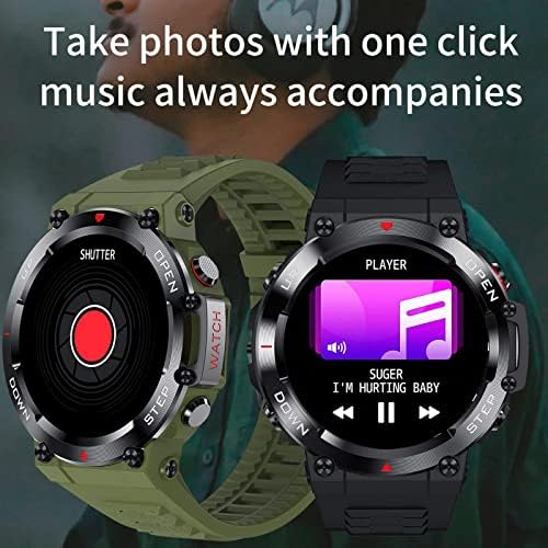 Yihou Fitness Tracker Military Smart Watch for Men Bluetooth Call Relógio Lembre