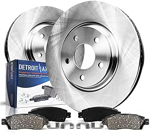 Eixo de Detroit - Rotores de freio de disco dianteiro + pastilhas de freio Substituição para Aspen Dodge Durango Ram 1500 5 -LUG - 4PC