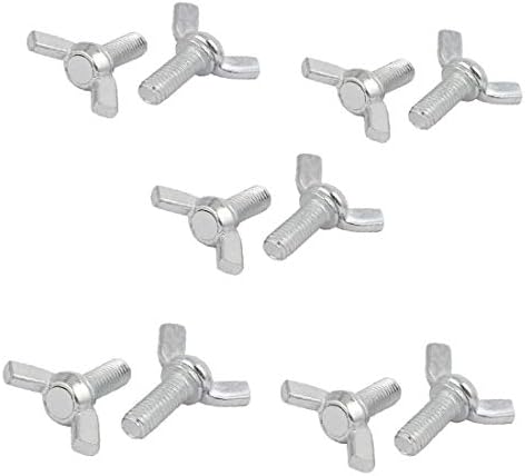 X-dree m6x16mm grau de rosca 4.8 parafuso de anda de aço carbono parafuso de borboleta 10pcs (m6x16mm rosca graduado 4.8 acero tornillo