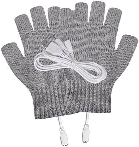 Qvkarw listra USB Padrão de aquecimento sem dedos tricô de lã Hands luvas quentes luvas para homens homens meninos meninos luvas