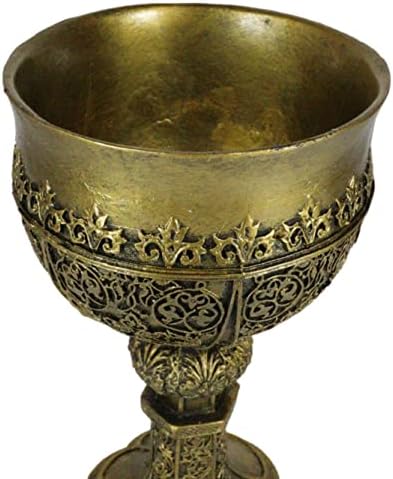 EBROS Decorativo Merlin's Santo Graal A Copa Dourada de Vida Decorativa Cálice Cerimonial Cup Cup Legas Artúria Decoração de