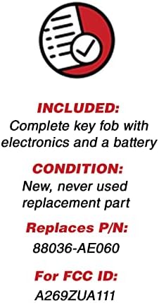 Keylessoption ingressleless de controle remoto carro chave de fob substituição para a269zua1111