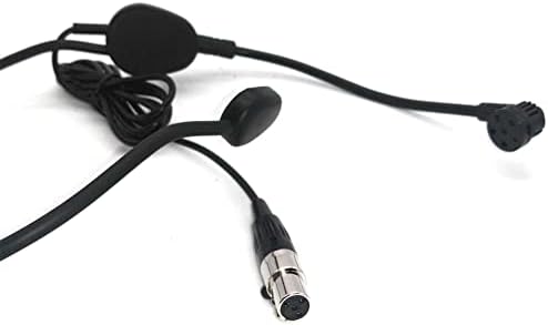 Preto xlr 4pin de cabeça vestindo Mini Microfone para o transmissor de bodypack sem fio Shure