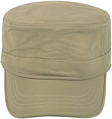 Zylioo Oversize xxl Quick Dry Army Cap, tampa superior à prova d'água, chapéu militar respirável para cabeças grandes 22 -25,5