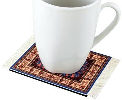 Conjunto de 4 montanhas -russas de mesa - tapetes de bebida de tecido de design persa
