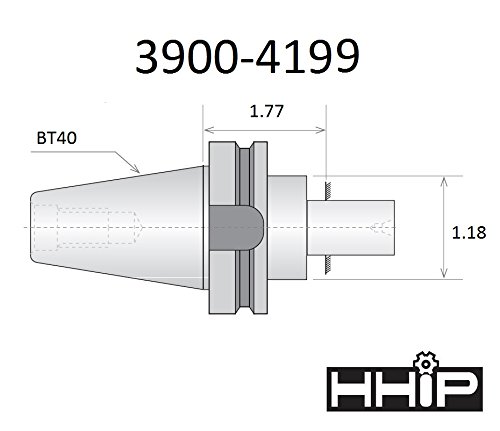 HHIP 3900-4196 BT30 V-FLANCE para Jacobs JT4 Drill Chuck Arbor