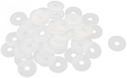 Arruelas de isolamento redondo branco aexit nylon espacador arruela plana anel de ket 4 x 15 x lavadoras planas 1mm 50pcs