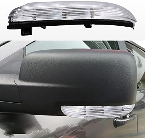 Sinal de giro de espelho frontal Luz de poça compatível com Dodge Ram 1500 2009-2018, Marcador lateral LED LIVER