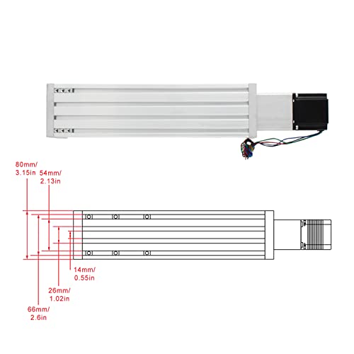 Rattmmotor zbx80 600mm AVC CNC CNC Atuador de movimento do estágio linear x y