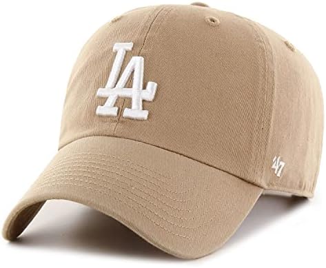 47 Los Angeles Dodgers Limpe o boné de beisebol do papai cáqui, branco