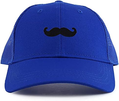 Armycrew Youth Kid's Black Bigode Patch Youth 6 Panel Trucker Baseball Cap