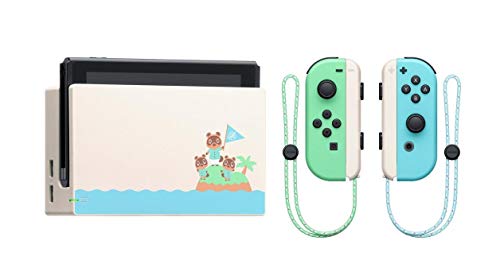 O mais novo Nintendo Switch-Animal Crossing: New Horizons Edition 32GB Console, Green and Blue Joy-Con, tela de