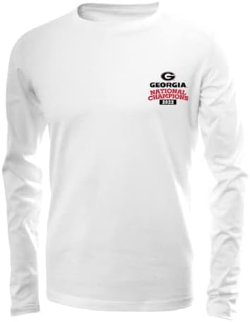 New World Graphics Collegiate Georgia Uga Bulldogs 2022 Camiseta de manga longa do campeonato nacional Ilustração