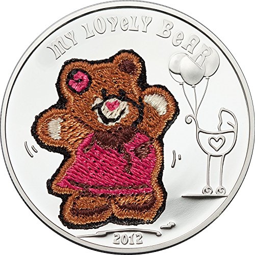 2012 Palau - a moeda mais luxuosa do mundo - meu adorável urso - 1oz - moeda de prata - US $ 5 não circulados