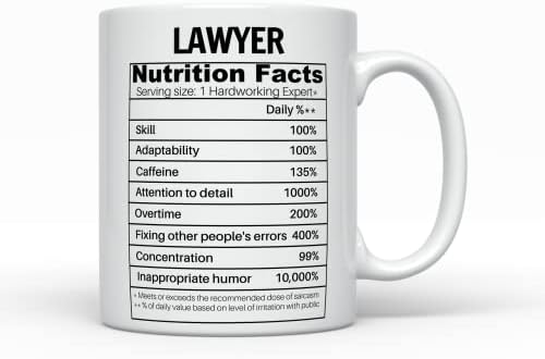 Advogado Nutrição Fatos Caneca de Coffee, Presentes Engraçados Para Melhor Graduação da Faculdade de Direito, Presente para Men para