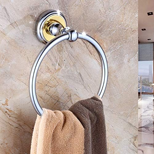 Toalha de toalhas Knoxc, toalha redonda de cobre pendurada em toalha de banheiro prateado pendurado toalha círculo rack