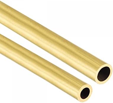 tubo redondo de latão de uxcell 300 mm de comprimento 3 mm/4mm od pacote de espessura de espessura de parede de 0,5