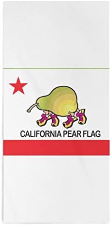 Toalhas de mão da bandeira da pêra da Califórnia Face Cano de lavagem de corpo macio com panos com fofos impressos para o banheiro Hotel de cozinha de uso todos os dias